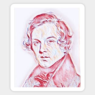 Robert Schumann Portrait | Robert Schumann Artwork | Line Art Sticker